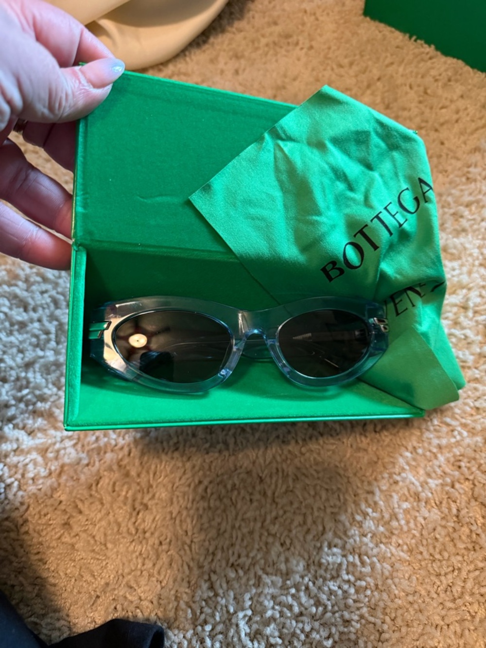 Bottega Veneta Bright Green Box with Black Logo